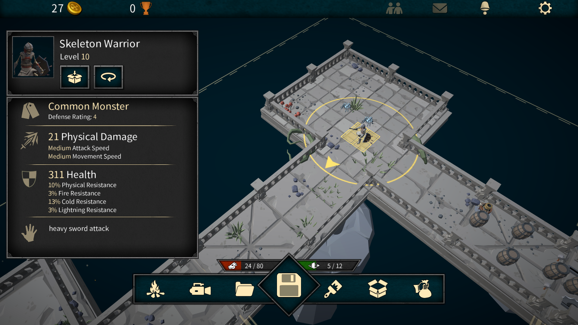 Tormentis raid combat in trap-filled castle screenshot